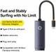 Baseus Lite RJ45 USB-C naar Ethernet LAN Adapter 1.000 Mbps afbeelding 5