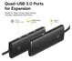 Baseus 5-in-1 USB-C Adapter USB-A 25 Centimeter Kabel Zwart afbeelding 10