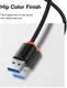 Baseus 5-in1 USB-C Adapter USB-A 2 Meter Kabel Zwart afbeelding 6