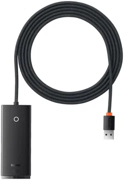 Baseus 5-in1 USB-C Adapter USB-A 2 Meter Kabel Zwart