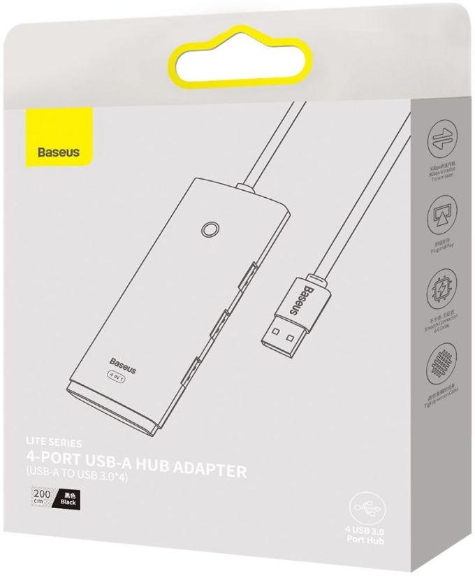 Baseus 5-in1 USB-C Adapter USB-A 2 Meter Kabel Zwart afbeelding 13