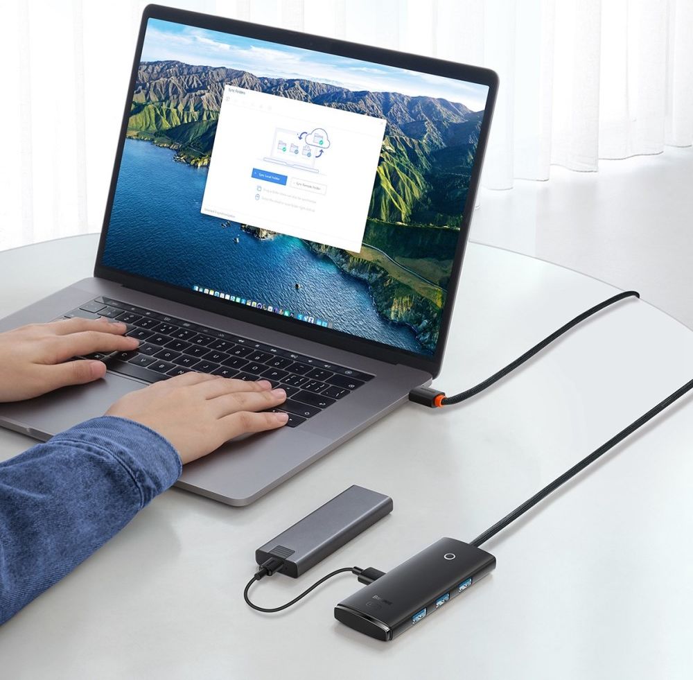 Baseus 5-in1 USB-C Adapter USB-A 2 Meter Kabel Zwart afbeelding 8