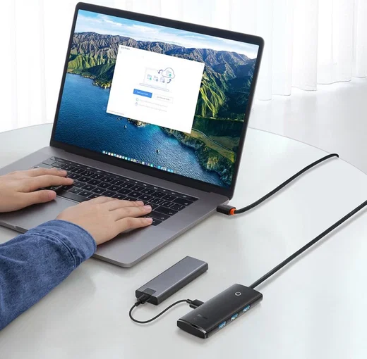 Baseus 5-in1 USB-C Adapter USB-A 2 Meter Kabel Zwart afbeelding 8