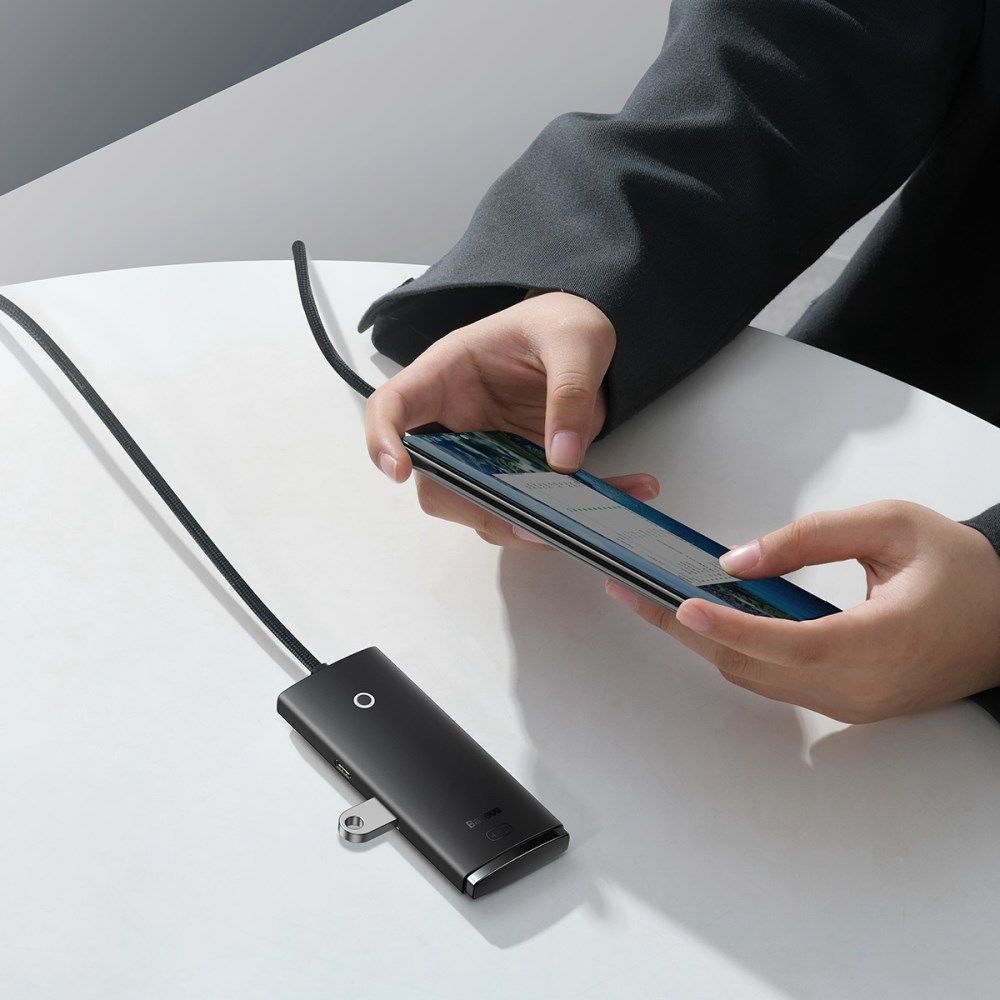 Baseus 5-in1 USB-C Adapter USB-A 2 Meter Kabel Zwart afbeelding 9