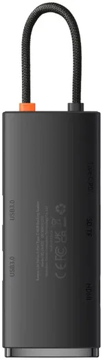 Baseus Lite 6-in-1 USB-C Hub naar HDMI/2x USB 3.0/USB-C PD/SD/TF Zwart afbeelding 15