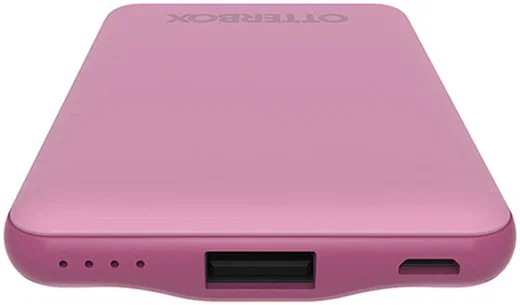 OtterBox USB-A Powerbank 5.000 mAh 10W met 3-in-1 Kabel 1M Roze afbeelding 2