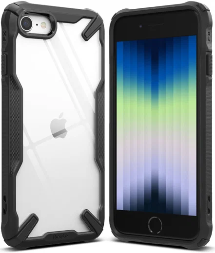 Ringke Fusion X iPhone SE (2020/2022) / 8 / 7 Hoesje Transparant Zwart afbeelding 11