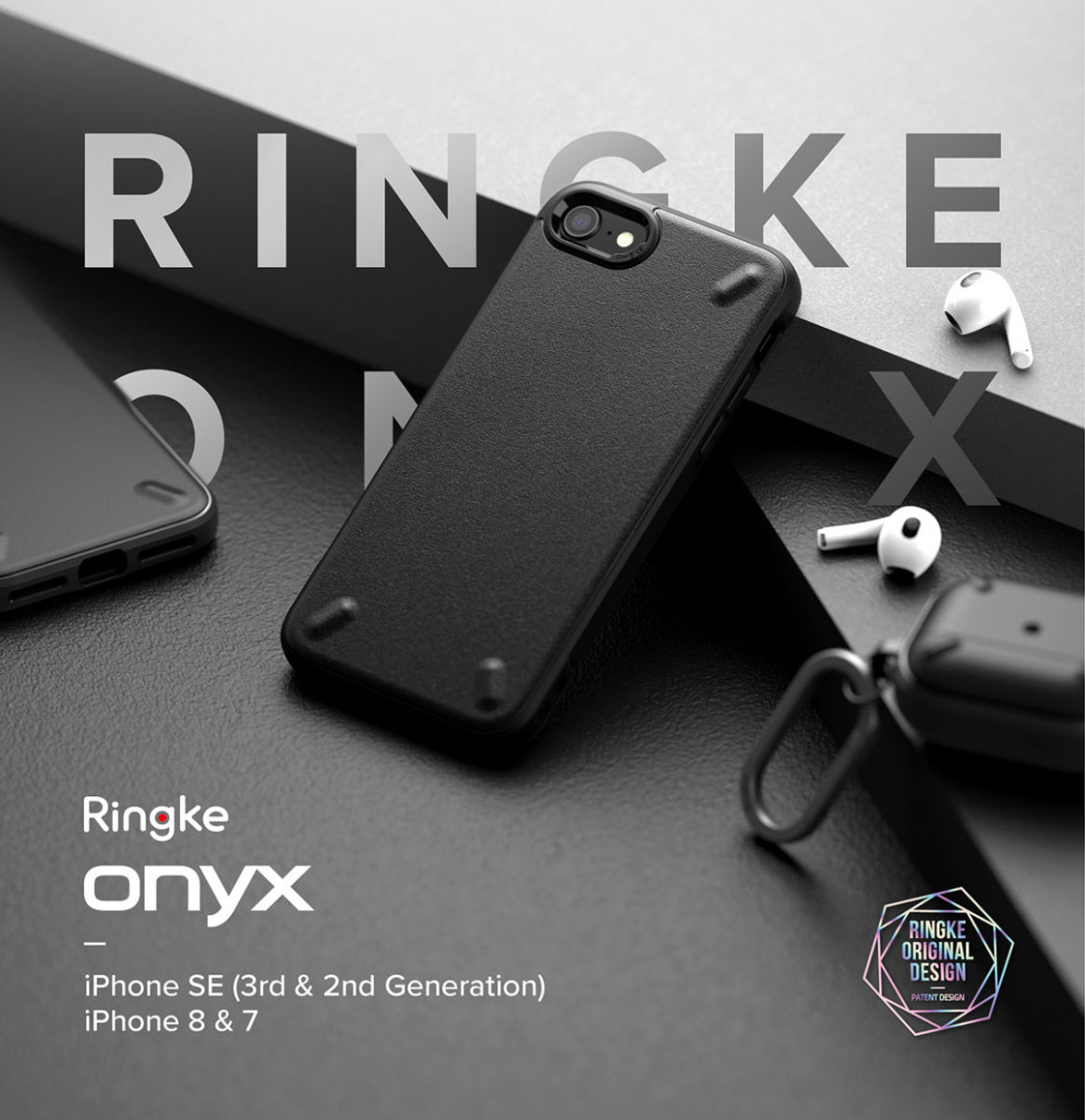 Ringke Onyx iPhone SE (2020/2022) / 8 / 7 Hoesje Flexibel TPU Grijs afbeelding 10