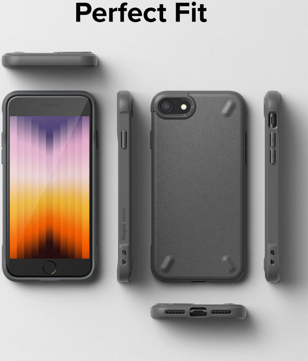 Ringke Onyx iPhone SE (2020/2022) / 8 / 7 Hoesje Flexibel TPU Grijs afbeelding 9