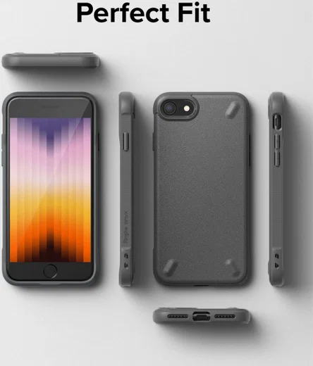 Ringke Onyx iPhone SE (2020/2022) / 8 / 7 Hoesje Flexibel TPU Grijs afbeelding 9