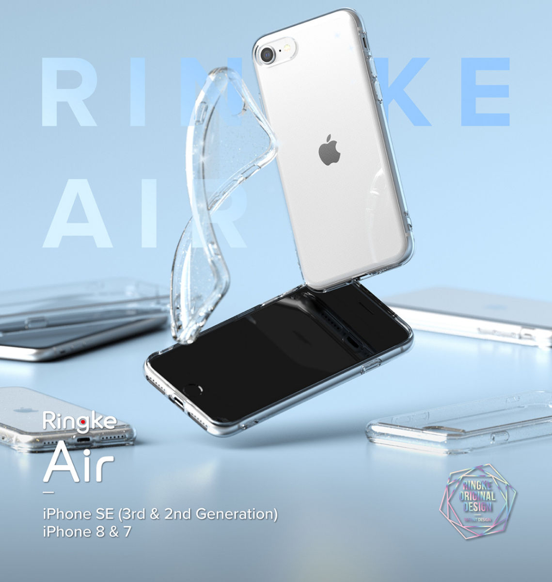 Ringke Air iPhone SE (2020/2022)/8/7 Hoesje Flexibel TPU Glitter afbeelding 10