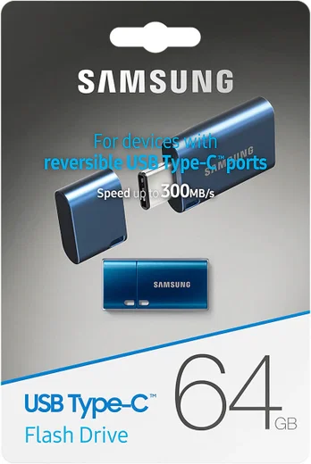 Originele Samsung USB-C Stick voor Extra Opslaggeheugen 64GB Blauw afbeelding 3
