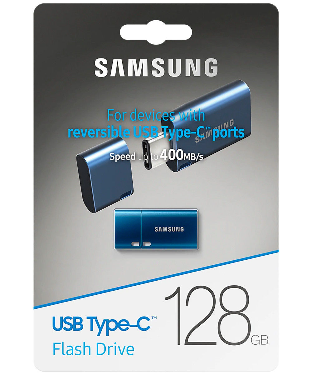 Originele Samsung USB-C Stick voor Extra Opslaggeheugen 128GB Blauw afbeelding 2