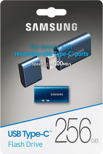 Originele Samsung USB-C Stick voor Extra Opslaggeheugen 256GB Blauw afbeelding 3