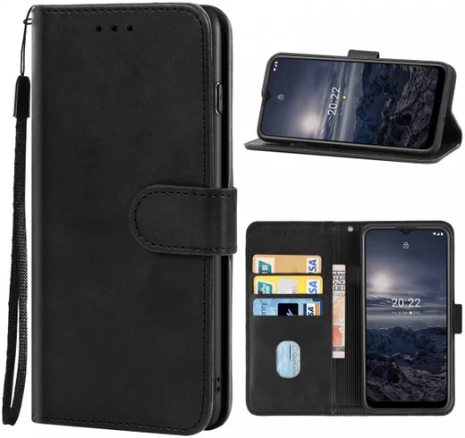 Nokia G11 / G21 Hoesje Portemonnee Wallet Book Case met Bandje Zwart afbeelding 5