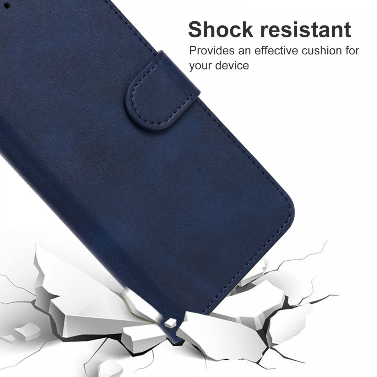 Nokia G11 / G21 Hoesje Portemonnee Wallet Book Case met Bandje Blauw afbeelding 4