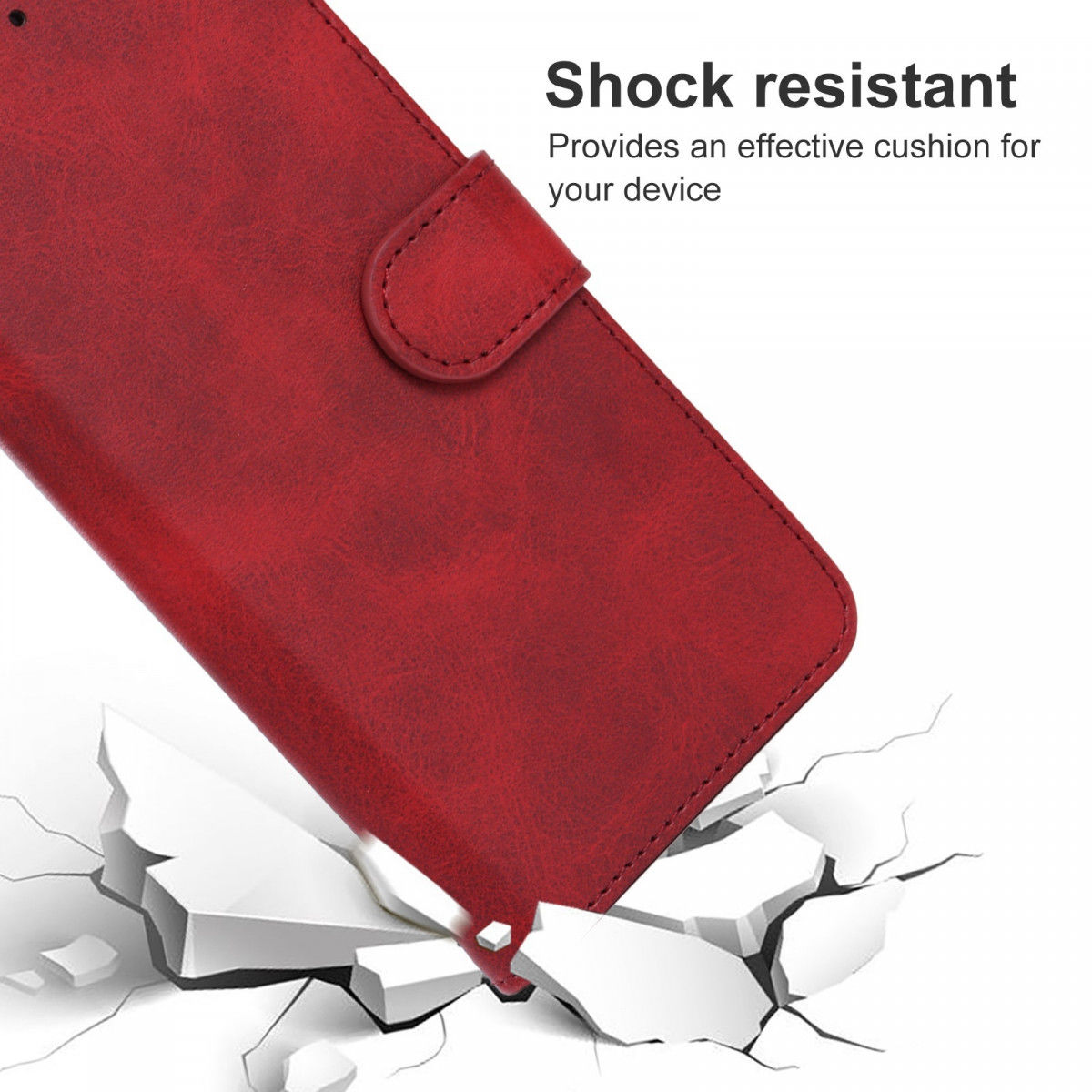 Nokia G11 / G21 Hoesje Portemonnee Wallet Book Case met Bandje Rood afbeelding 4