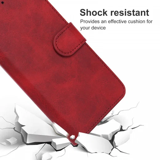 Nokia G11 / G21 Hoesje Portemonnee Wallet Book Case met Bandje Rood afbeelding 4