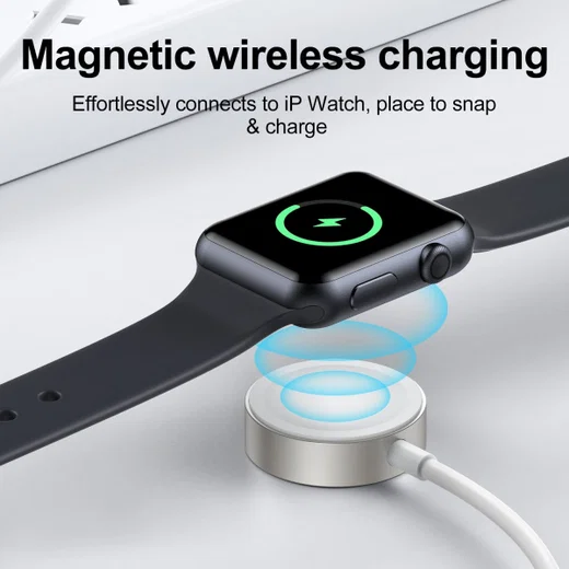 Joyroom S-IW004 Oplader voor Apple Watch Magnetic USB-C Kabel 1.2m Wit afbeelding 3