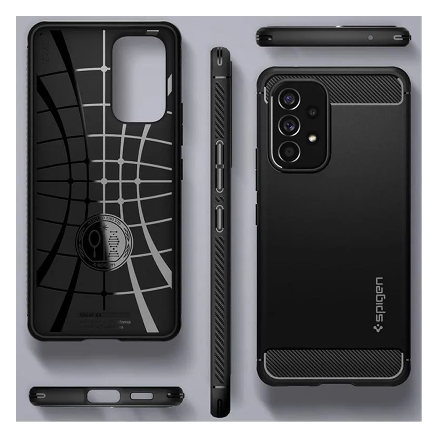 Spigen Rugged Armor Samsung Galaxy A53 Hoesje Back Cover Zwart afbeelding 9