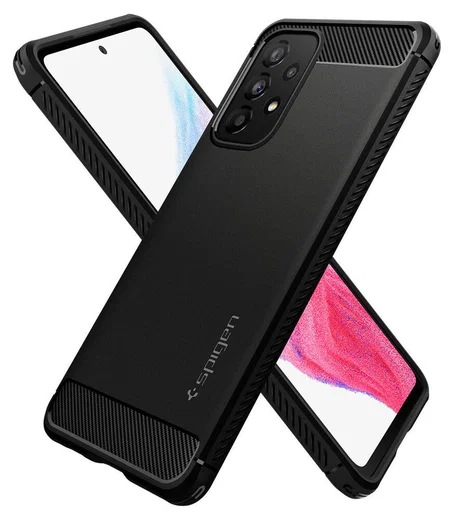 Spigen Rugged Armor Samsung Galaxy A53 Hoesje Back Cover Zwart afbeelding 2