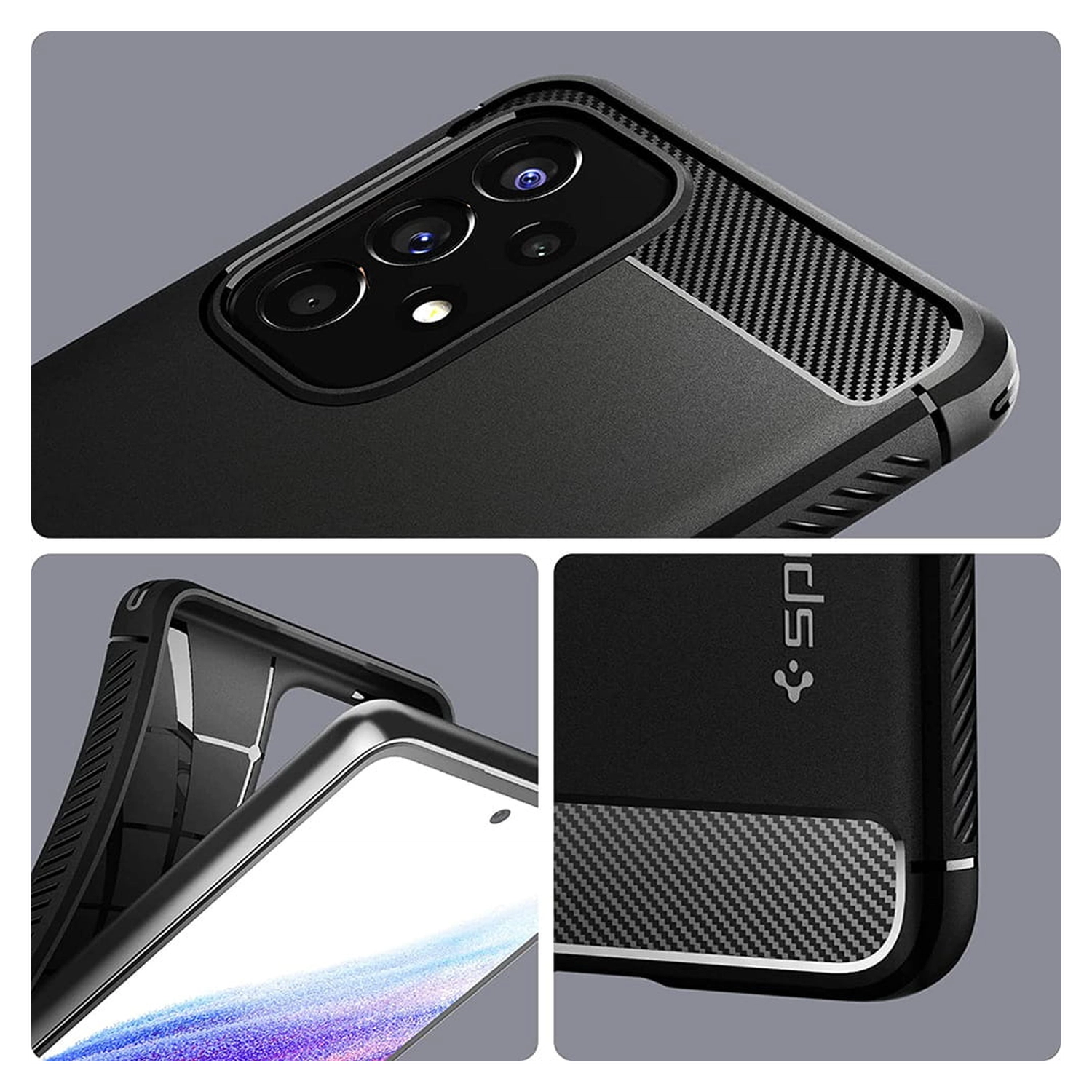 Spigen Rugged Armor Samsung Galaxy A53 Hoesje Back Cover Zwart afbeelding 7