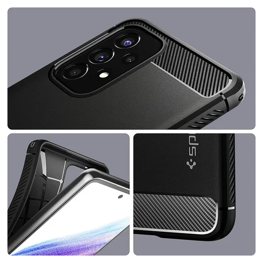 Spigen Rugged Armor Samsung Galaxy A53 Hoesje Back Cover Zwart afbeelding 7