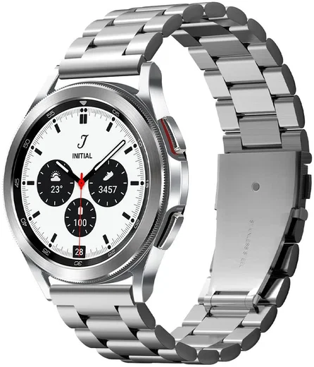Spigen Modern Fit Universeel Smartwatch 20MM Bandje RVS Zilver afbeelding 1