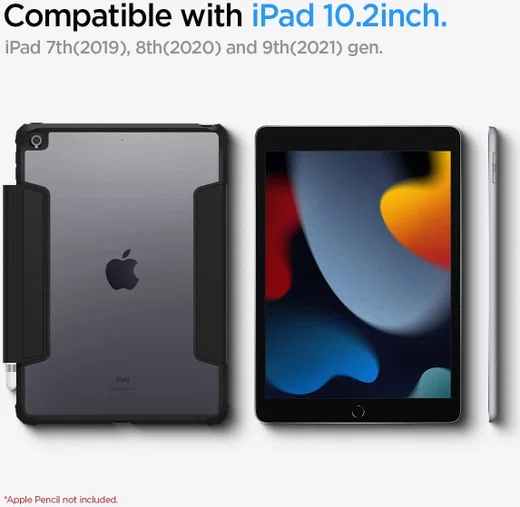 Spigen Ultra Hybrid Pro Apple iPad 10.2 (2019/2020/2021) Hoes Zwart afbeelding 9