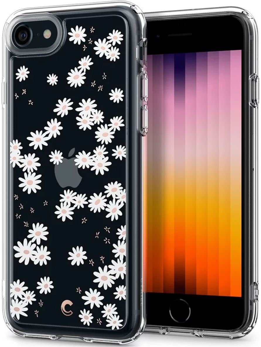 Spigen Ciel by Cyrill Cecile Apple iPhone SE Hoesje White Daisy afbeelding 1