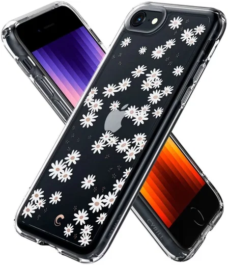 Spigen Ciel by Cyrill Cecile Apple iPhone SE Hoesje White Daisy afbeelding 3
