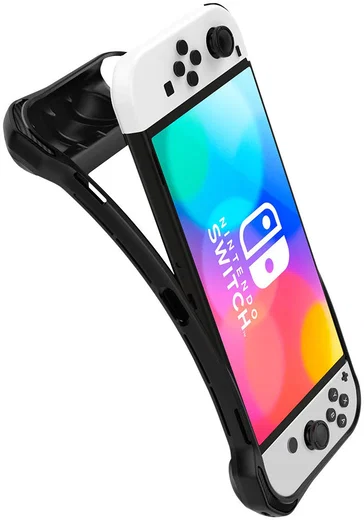 Spigen Rugged Armor Nintendo Switch OLED Hoesje Zwart afbeelding 3