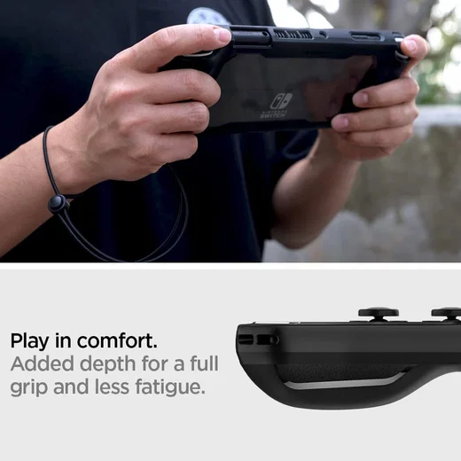 Spigen Rugged Armor Nintendo Switch OLED Hoesje Zwart afbeelding 7