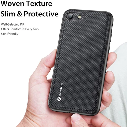 Dux Ducis Fino Series iPhone 7/8/SE 2020/2022 Hoesje Back Cover Zwart afbeelding 2