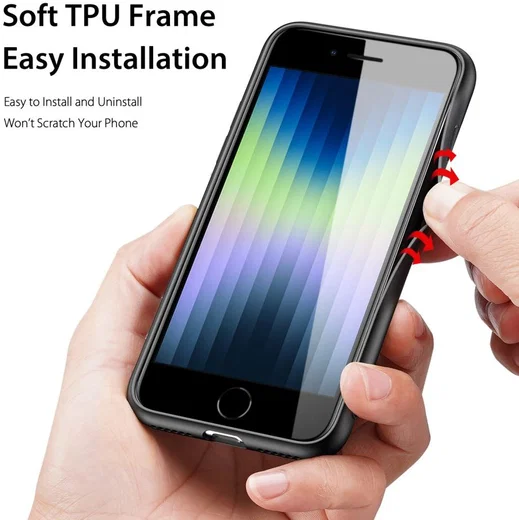 Dux Ducis Fino Series iPhone 7/8/SE 2020/2022 Hoesje Back Cover Zwart afbeelding 4