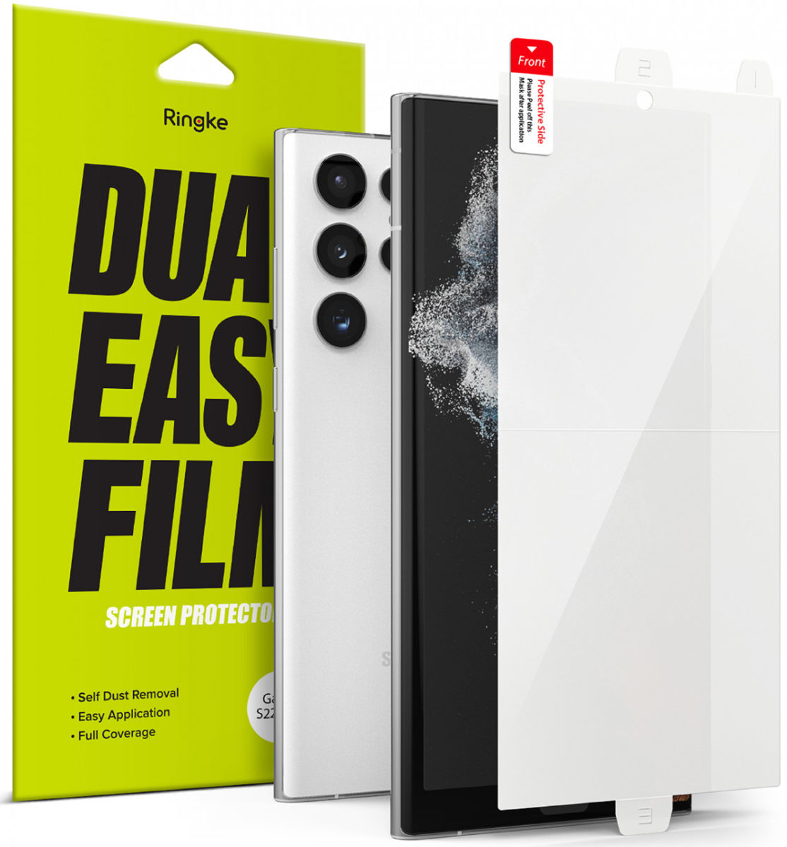 Ringke Dual Easy Film Samsung Galaxy S22 Ultra Screen Protector 2-Pack afbeelding 1