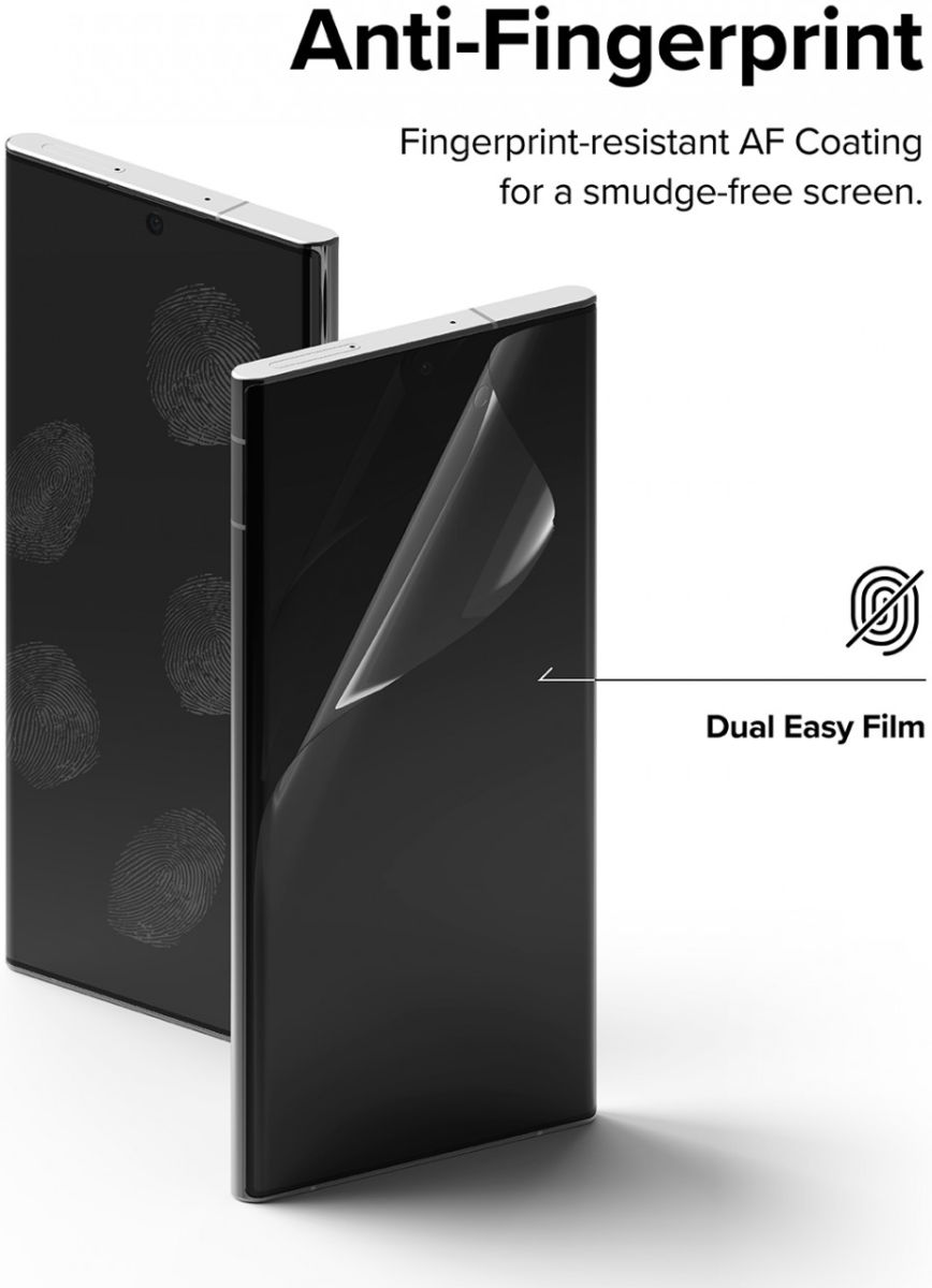 Ringke Dual Easy Film Samsung Galaxy S22 Ultra Screen Protector 2-Pack afbeelding 8
