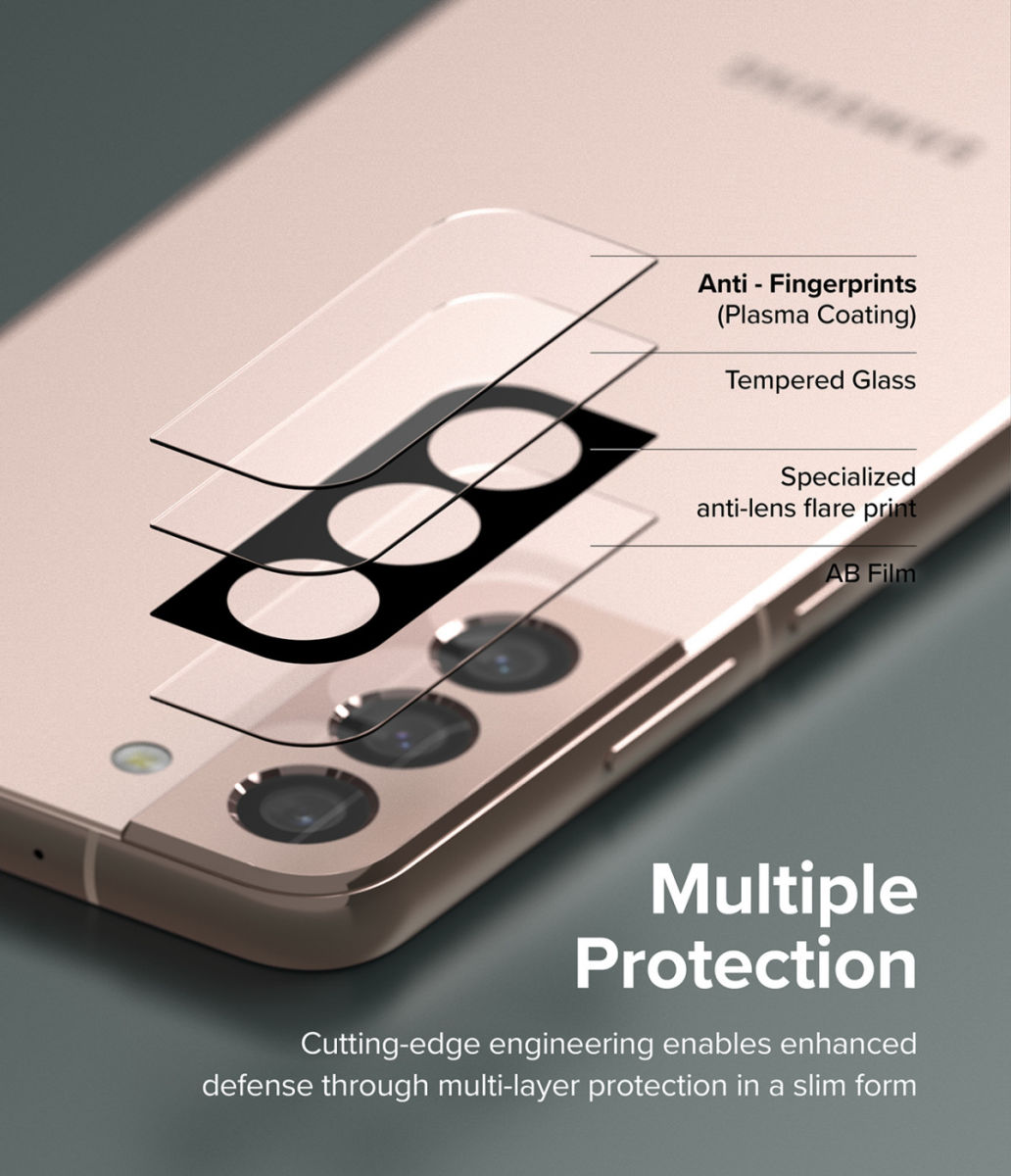 Ringke Samsung Galaxy S22/S22 Plus Camera Protector Glass [3-Pack] afbeelding 2