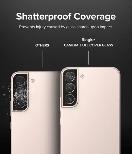 Ringke Samsung Galaxy S22/S22 Plus Camera Protector Glass [3-Pack] afbeelding 8