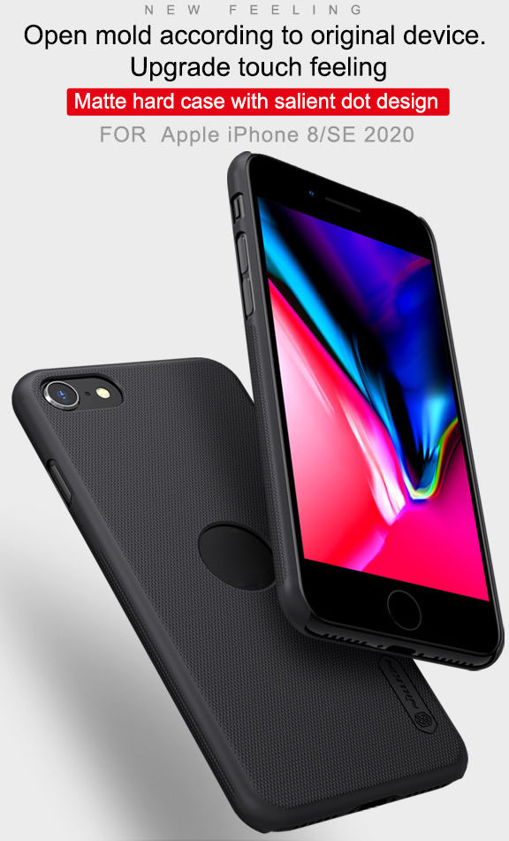 Nillkin Super Frosted Shield iPhone SE (2020/2022)/8/7 Hoesje Zwart afbeelding 4