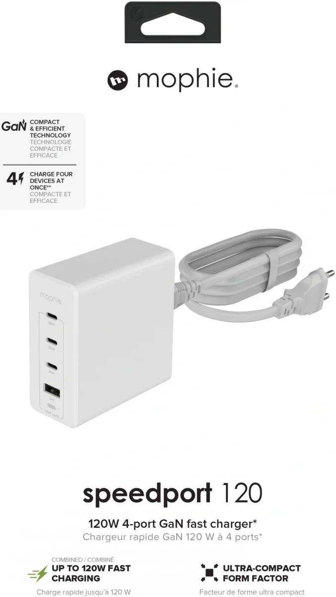 Mophie Speedport 120 USB/USB-C Snellader 120W PD Adapter Fast Charge afbeelding 6