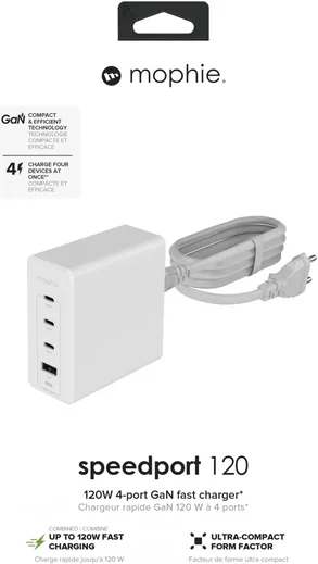 Mophie Speedport 120 USB/USB-C Snellader 120W PD Adapter Fast Charge afbeelding 6