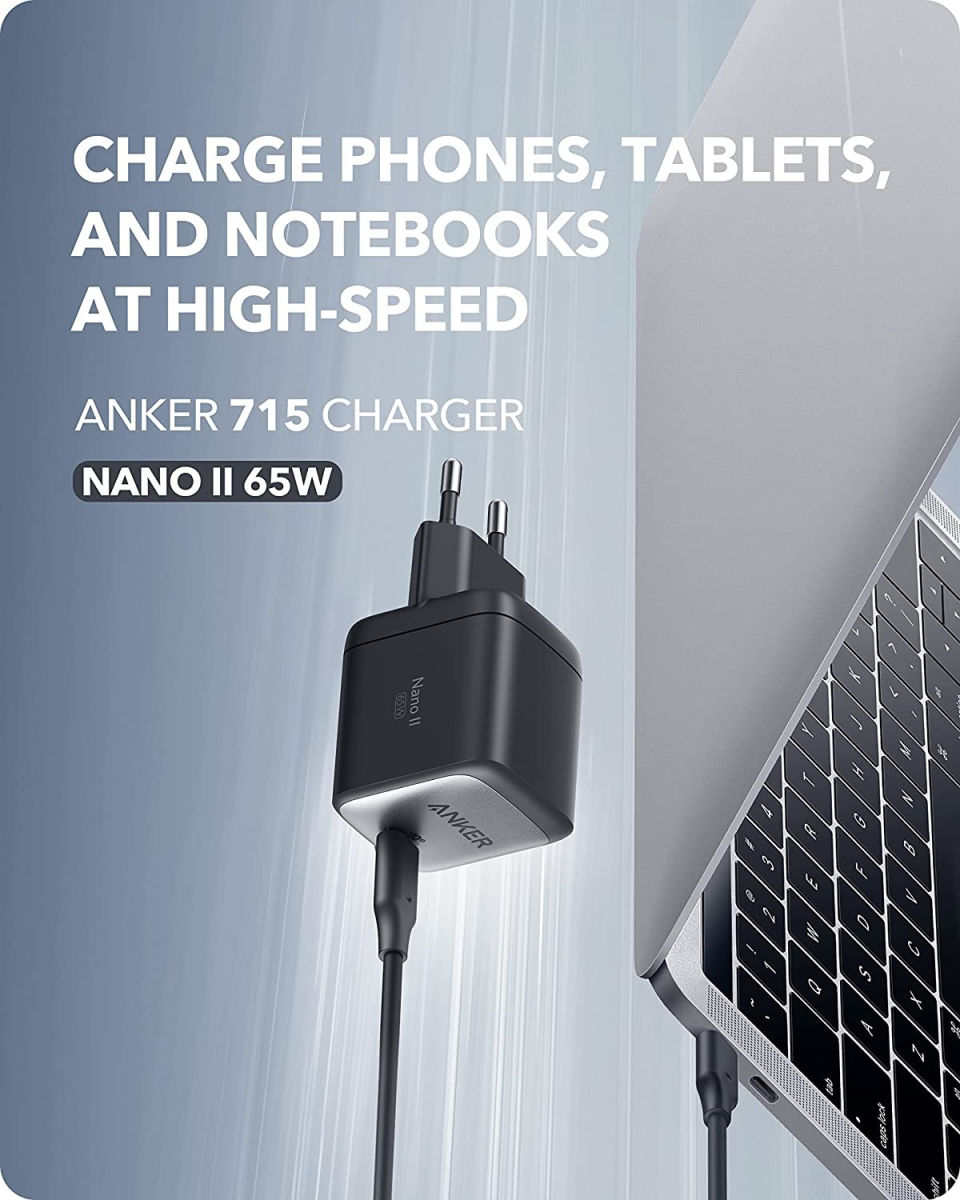 Anker PowerPort Nano II (65W) GaN Compacte USB-C Adapter Zwart afbeelding 2
