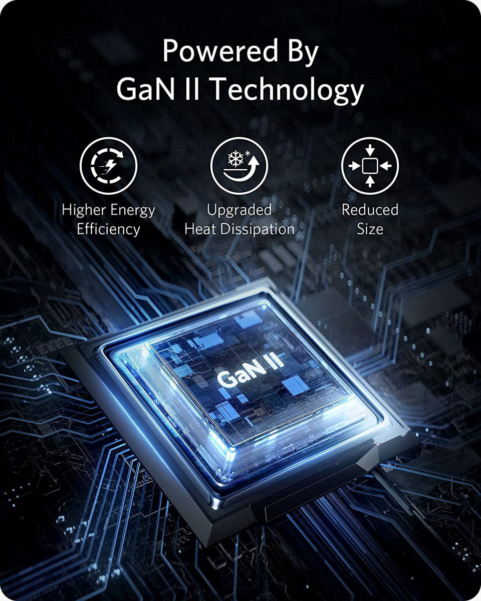 Anker PowerPort Nano II (65W) GaN Compacte USB-C Adapter Zwart afbeelding 5