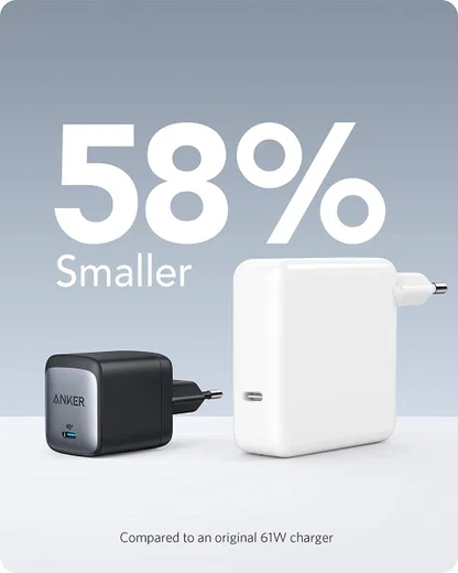 Anker PowerPort Nano II (65W) GaN Compacte USB-C Adapter Zwart afbeelding 6