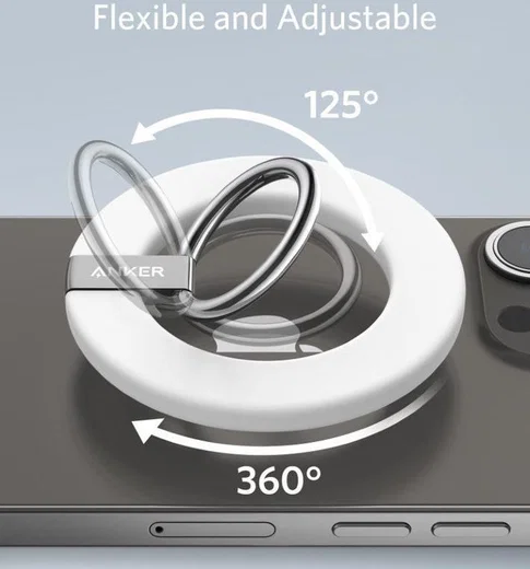 Anker MagGo Ring Houder MagSafe Standaard voor Vinger Wit afbeelding 5