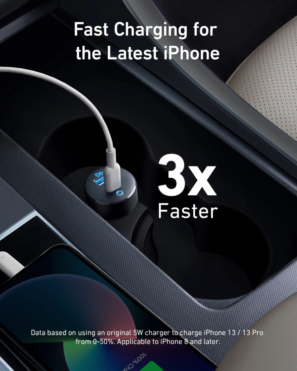 Anker PowerDrive PD+ 2 (35W) USB-A / USB-C Fast Charge Autolader Zwart afbeelding 3