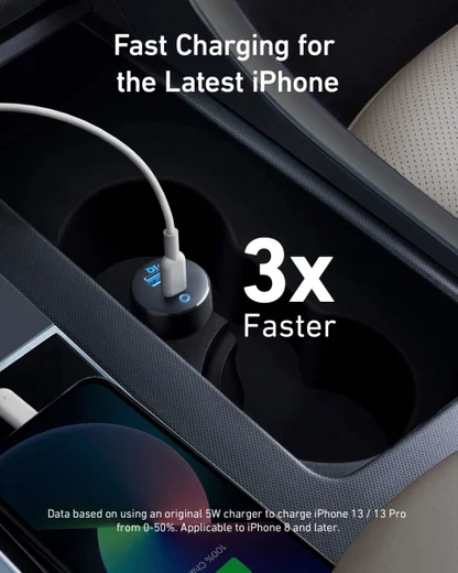 Anker PowerDrive PD+ 2 (35W) USB-A / USB-C Fast Charge Autolader Zwart afbeelding 3