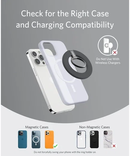 Anker MagGo Ring Houder MagSafe Standaard voor Vinger Zwart afbeelding 8