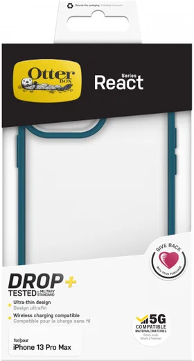 OtterBox React Apple iPhone 13 Pro Max Hoesje Back Cover Transparant Blauw afbeelding 7